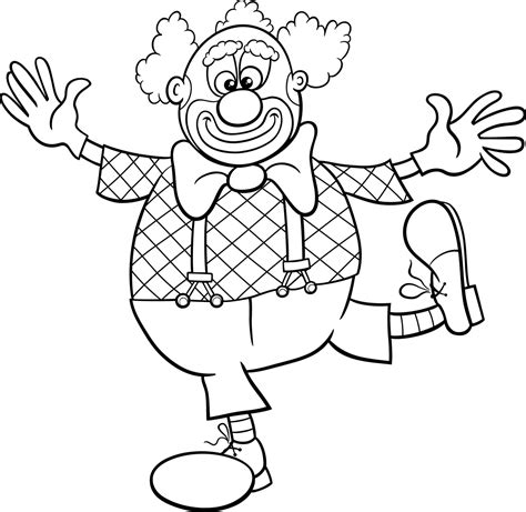 Classic Big Top Fun: Traditional Circus Clown Coloring Pages