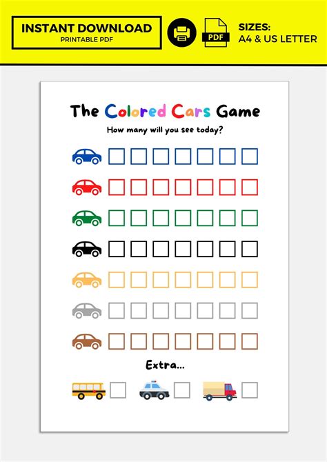 Classic Car Games Reimagined: Printable Versions