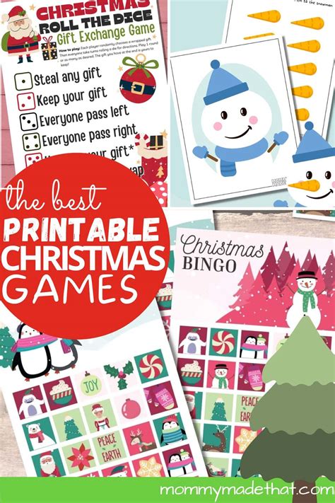 Classic Christmas Fun: Timeless Printable Games for All Ages