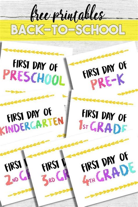 Classic & Clean: Timeless Back to School Sign Printables