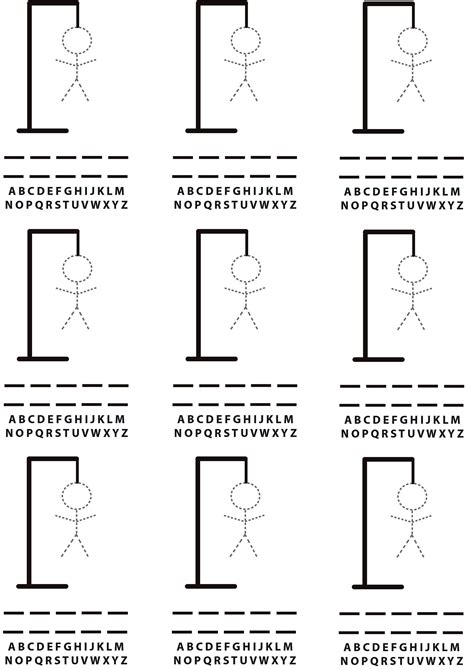 Classic Hangman Printables: Timeless Fun at Your Fingertips