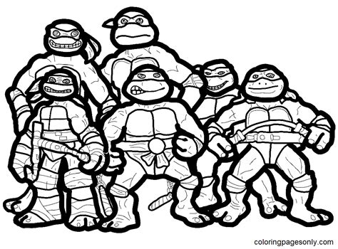 Classic Heroes in a Half Shell: Iconic Free Printable Ninja Turtle Coloring Pages
