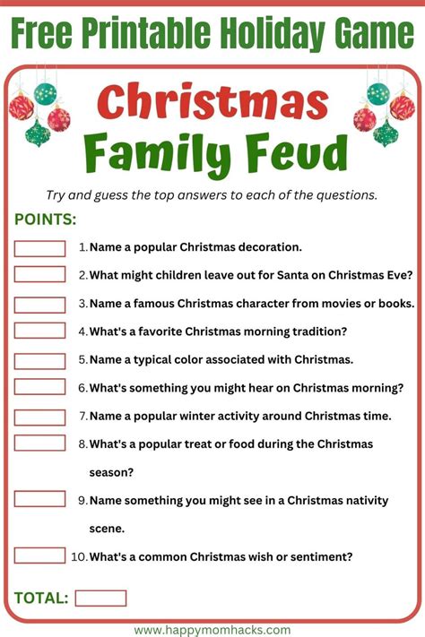 Classic & Nostalgic Fun: Timeless Printable Christmas Games