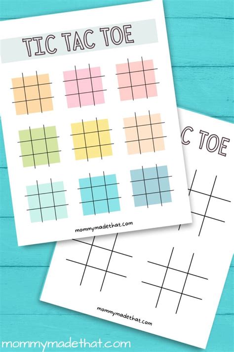 Classic & Ready-to-Play Tic Tac Toe Printables: The Essentials