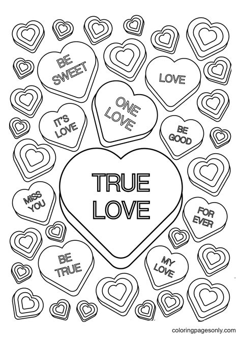 Classic Romance & Sweet Hearts Coloring Pages