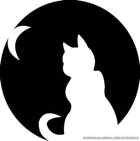 Classic Silhouette Cat Pumpkin Templates