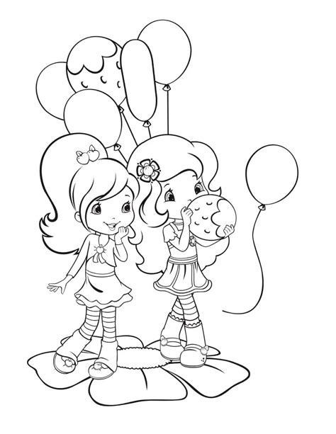 Classic Strawberry Shortcake & Friends Coloring Pages