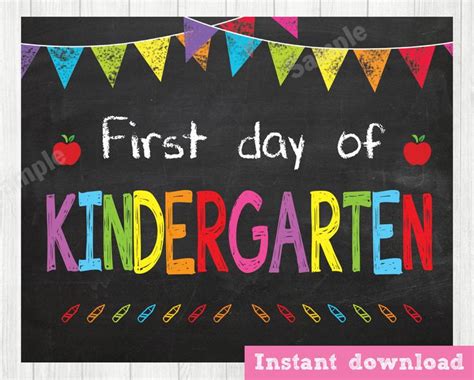 Classic & Timeless Designs for Your First Day of Kindergarten Sign