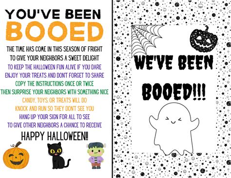 Classic & Traditional Boo Notes: Your Go-To You've Been Booed Free Printable Foundation