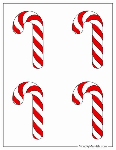 Classic & Traditional Candy Cane Templates