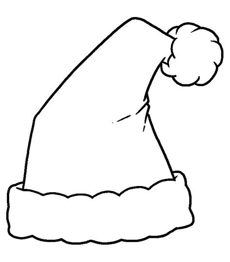 Coloring Page Santa Hat Printables