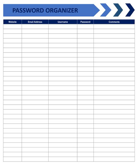 Common Pitfalls: What to AVOID When Using a Printable Password Organizer