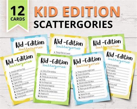Common Pitfalls: What to AVOID When Using/Making Printable Scattergories Cards