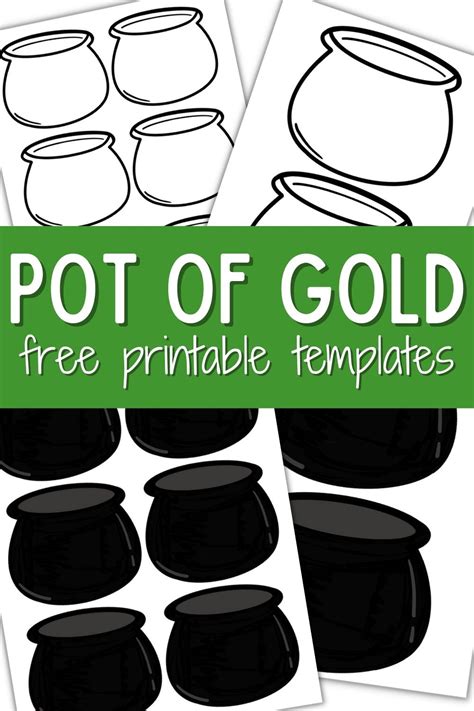 Craft & DIY Project Pot of Gold Templates: Hands-On Happiness