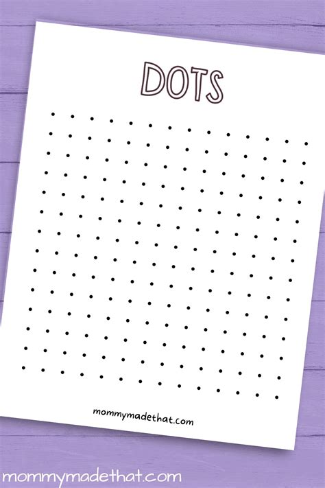 Crafting Your Own: DIY Printable Dot Game Templates & Designs
