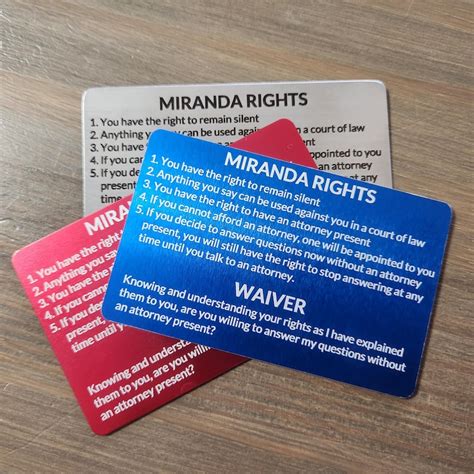 Crafting Your Personal Miranda Rights Card: Design, Content, and Accessibility