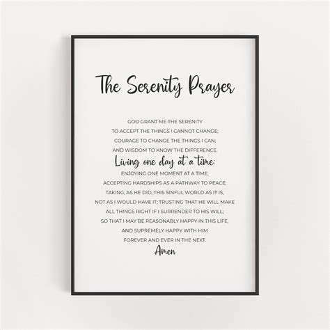 Crafting Your Sanctuary: Personalizing Your Complete Serenity Prayer Printable