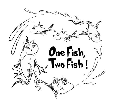 Creative Printable One Fish Two Fish Coloring Pages & Art Activities