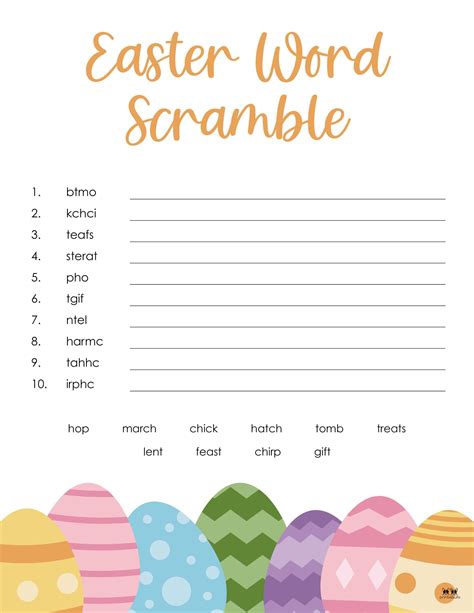 Creative Ways to Use Easter Word Printables: Beyond the Table