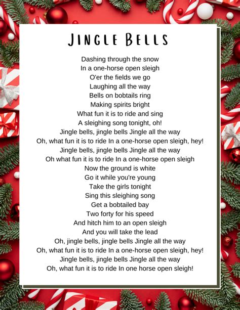 Creative Ways to Use Your Jingle Bells Lyrics Printables