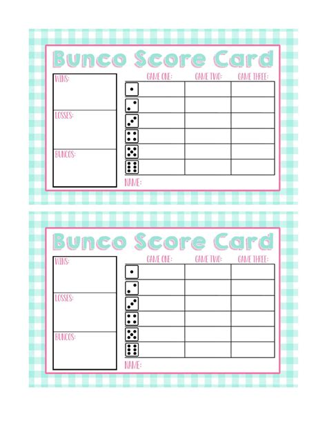 Customizable & DIY Bunco Score Sheet Templates