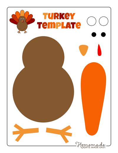 Customizable Printable Turkey Body Templates: Your Canvas, Your Creation