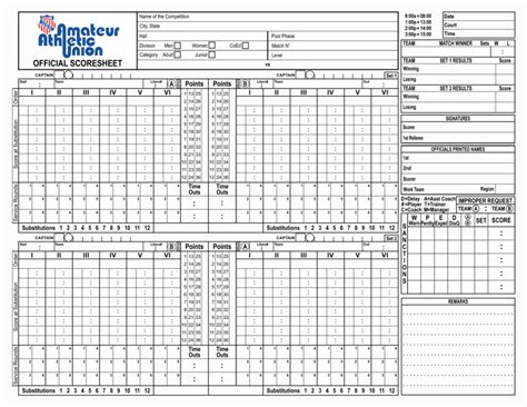 Customization & Formats: Tailoring Your Volleyball Score Sheet Printable