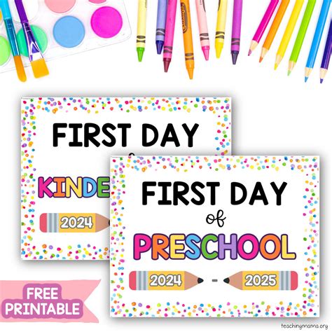 Decoding the Design: Types and Styles of First Day of Preschool Signs