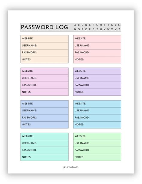 Decoding the Designs: Finding Your Perfect Printable Password Sheet Style