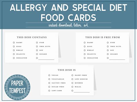 Decoding the Details: Allergen & Dietary Information on Your Printable Menu