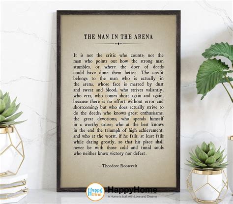 Decoding the "Man in the Arena": A Foundational Understanding for Your Printable