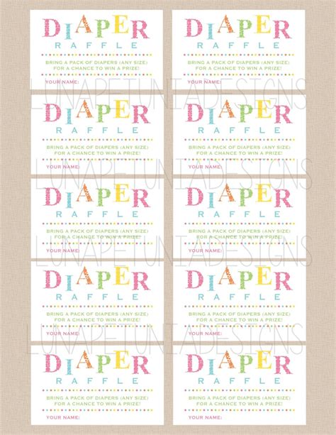 Designing Your Dream Diaper Raffle Printable: Styles & Themes