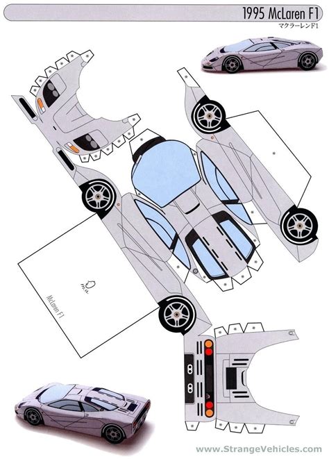 Detailed Designs: Car Templates for Scale Models & Advanced Crafts