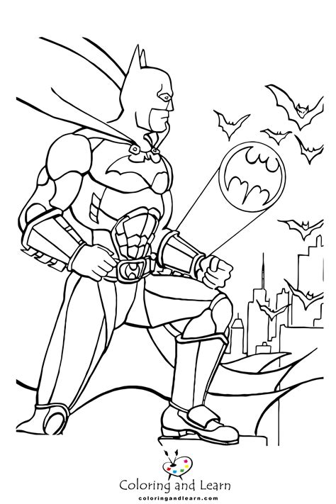 Discover Your Dark Knight: Categories of Batman Colouring Pages