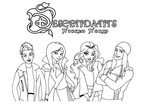 Discover Your Favorite Descendants Printable Coloring Pages by Category