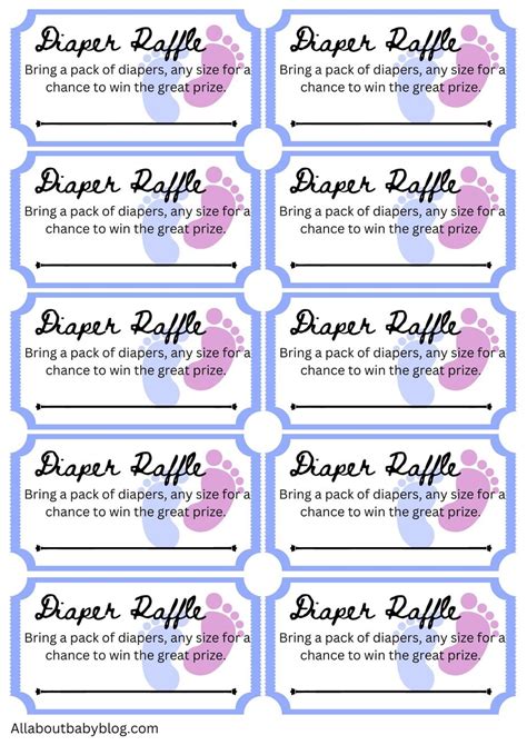 Discovering the Perfect Printable Diaper Raffle Ticket for Every Theme
