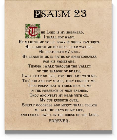 Discovering Your Ideal Printable 23 Psalm Style