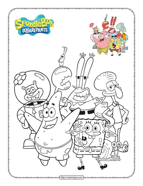 Dive Deep into Bikini Bottom: Character-Specific Spongebob Coloring Printables