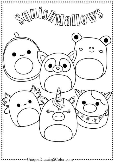 Dive into a World of Squishy Art: Categories of Printable Squishmallow Pages