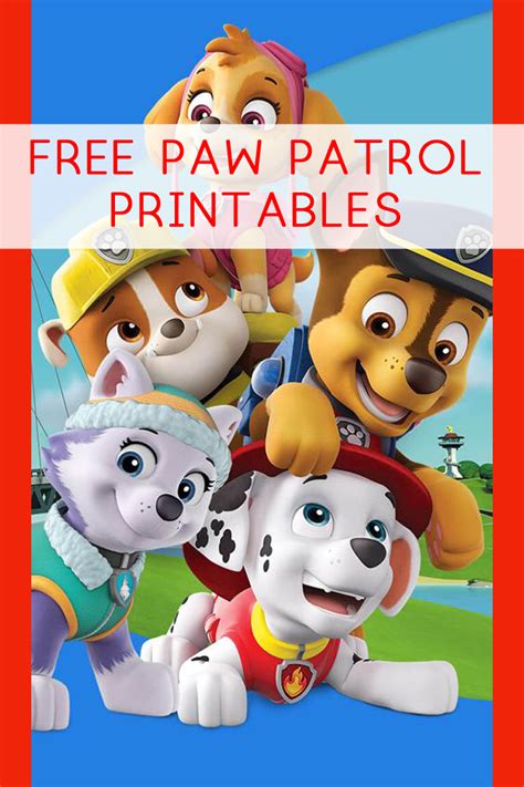Dive into Adventure: Popular Paw Patrol Character Printables