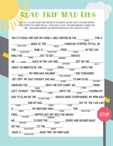 Dive into Different Worlds: Your Go-To Mad Lib Free Printable Categories