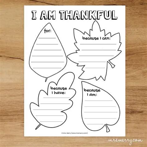 Dive Into Gratitude: Your Categorized 'I Am Thankful For' Printables