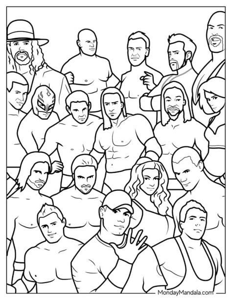 Dive Into the Action: Popular Printable WWE Coloring Page Categories