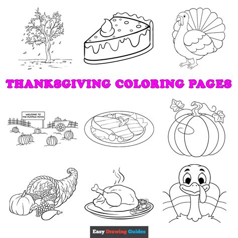 Dive Into Themed Fun: Categories of Printable Thanksgiving Coloring Sheets
