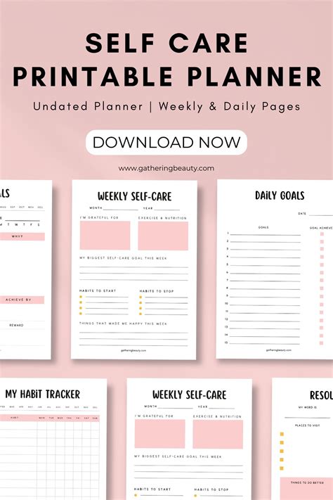 DIY Beauty & Self-Care Printables