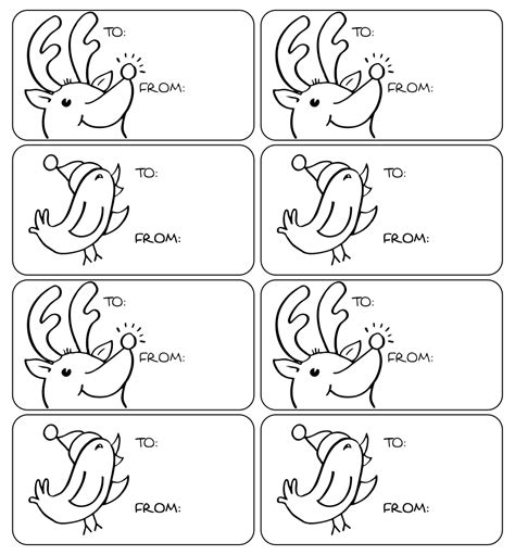 DIY Card & Gift Tag Coloring Pages