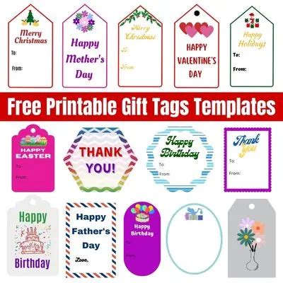 DIY Card & Gift Tag Templates: Personalize Your Gifts