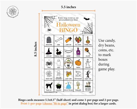 DIY & Customizable Halloween Bingo Ideas