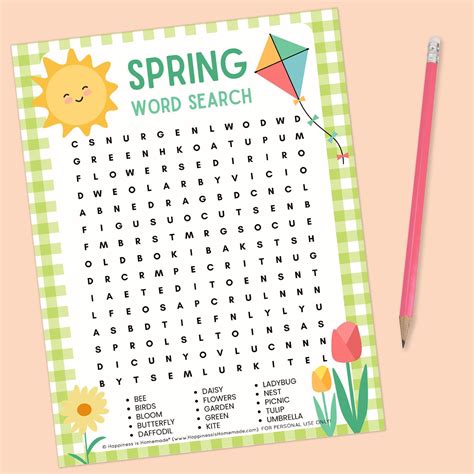 DIY Delight: Customizing Your Own Spring Word Searches