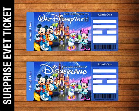 DIY Disney Ticket Printable Ideas: Crafting the Dream